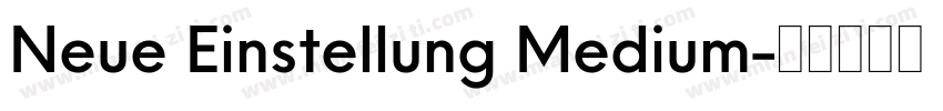 Neue Einstellung Medium字体转换